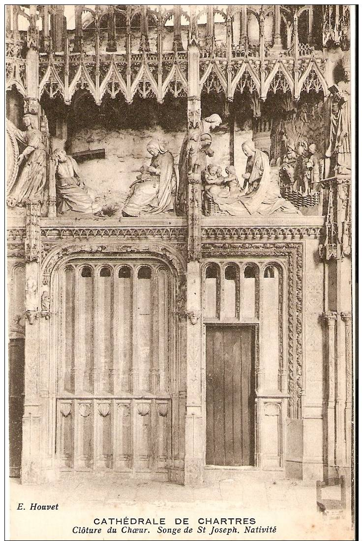 CHARTRES...CATHEDRALE...C Lôture   Du Choeur................CPA     9X14.. - Chiese E Cattedrali