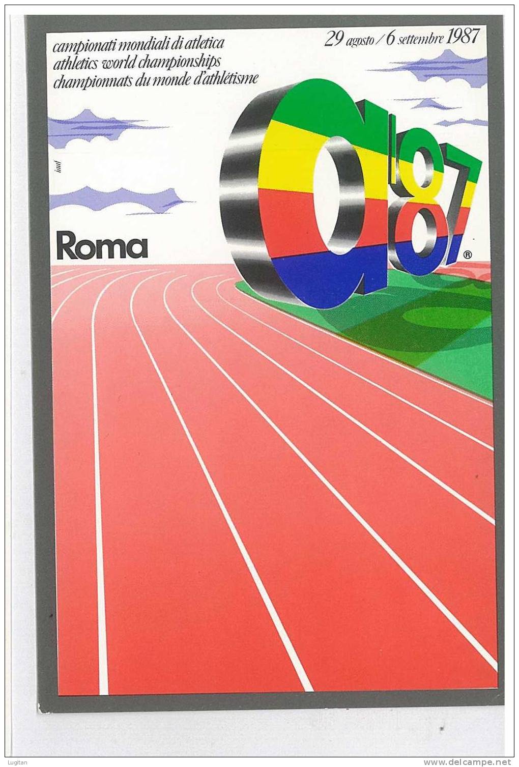 Cartolina: ATLETICA 1987 - ROMA - CAMPIONATI MONDIALI DI ATLETICA - Atletiek