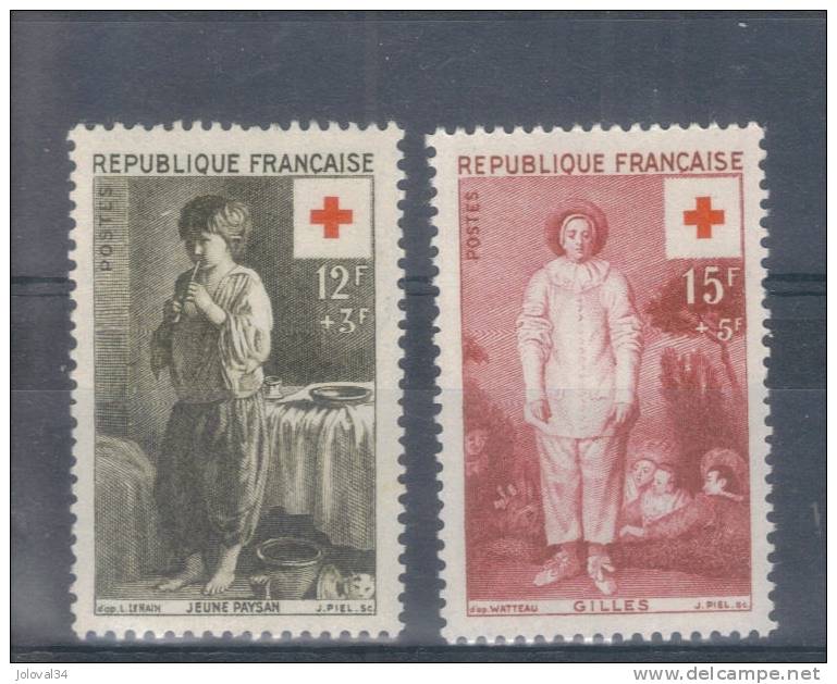 Yvert 1089 Et 1090 **  Neuf Sans Charnière - Croix Rouge 1956 - Neufs