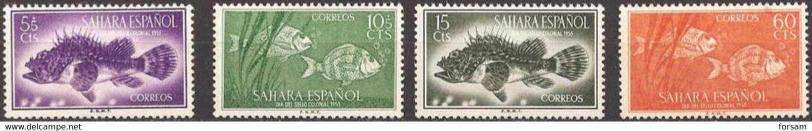 SPANISH SAHARA..1953..Michel # 139-142...MLH. - Spanische Sahara