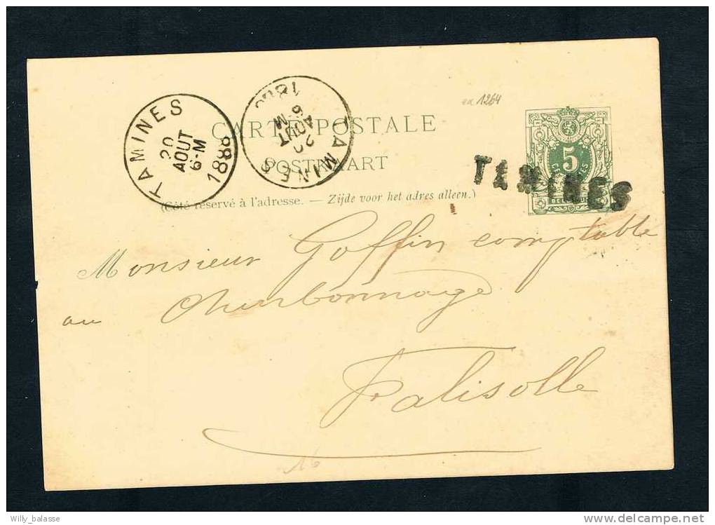 Belgique 1888 EP 5c Vert Daté De St Gérard Annulé Griffe TAMINES. RR - Linear Postmarks