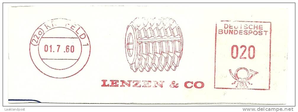 Germany Nice Cut Meter Illustrated Lenzen & Co Krefeld 1-7-1960 - Fysica