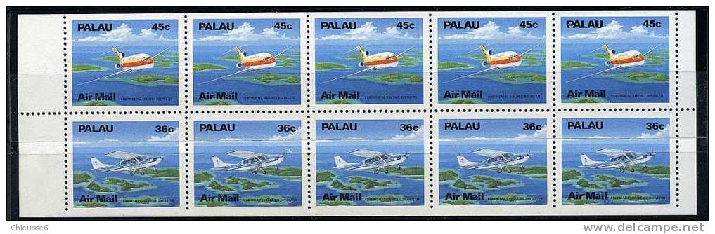 Palau ** Bande De Carnet PA N° C18a (II) - Avions : EMB 110 Bandeirante - Palau