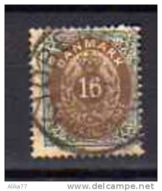 DANEMARK      Oblitéré     Y. Et T.  N° 26 (B) Dentelé 14x13,5     Cote: 7,00 Euros - Usati