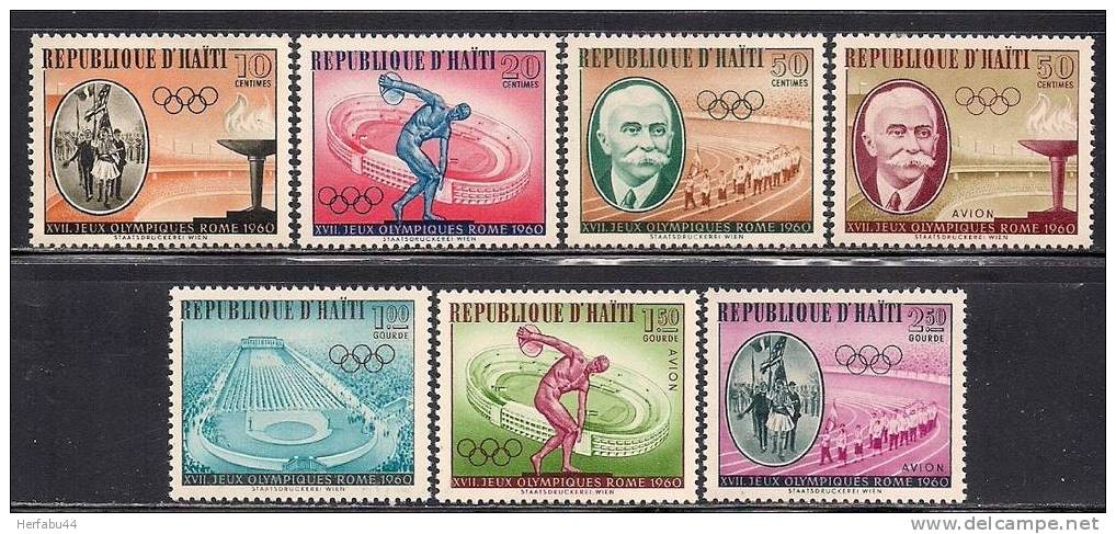 Haiti     Olympic Games Roma 1960      Set    SC# 462-65,C163-65 MNH** - Haiti