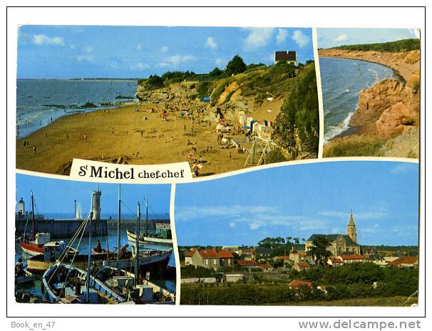 {68880} 44 Loire Atlantique Saint Michel Chef Chef , Multivues ; Plage , Port , Bateau , Vue Générale - Saint-Michel-Chef-Chef