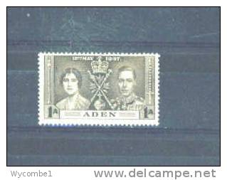 ADEN - 1937  Coronation  1a MM - Aden (1854-1963)