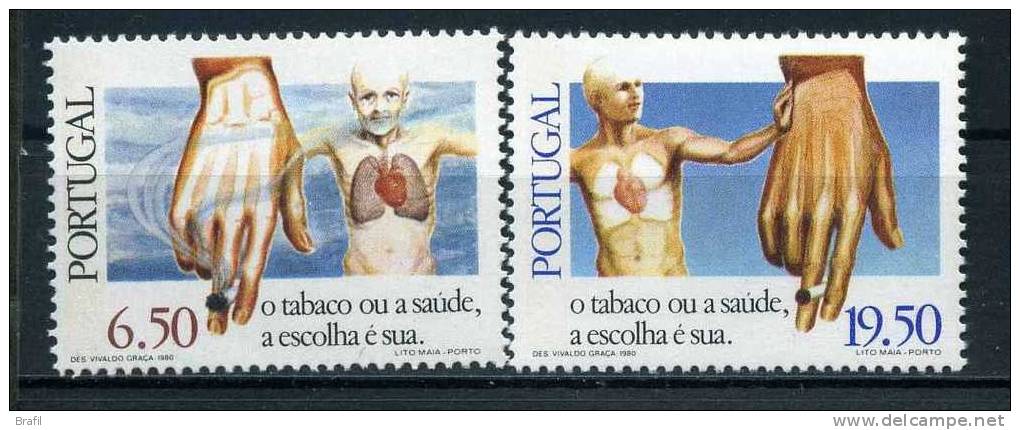 1980 Portogallo, Giornata Mondiale Sanità , Serie Completa Nuova - Ongebruikt