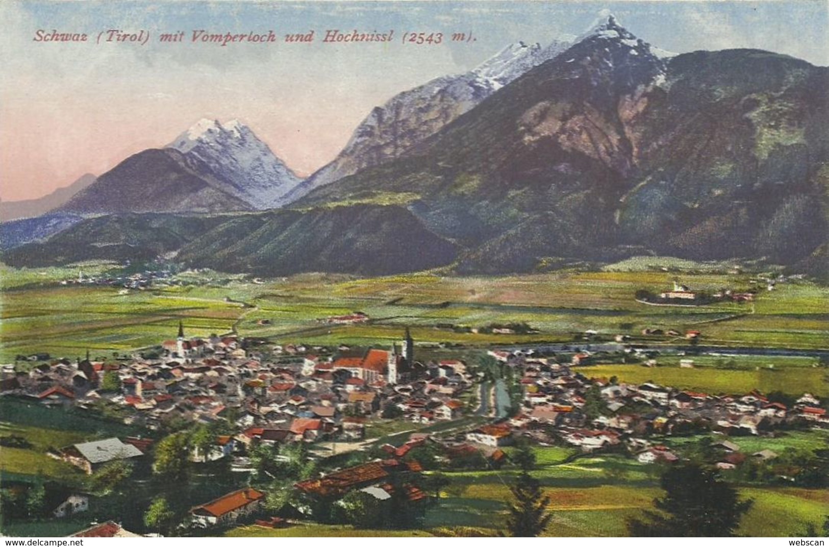 AK Schwaz Tirol Ortsansicht Color 1913 #04 - Schwaz