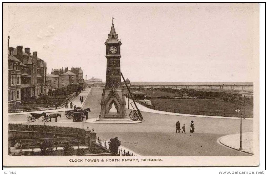 SKEGNESS -  CLOCK TOWER & NORTH PARADE RP 1914  Li286 - Altri & Non Classificati