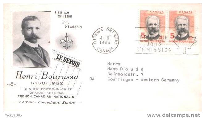 Canada - Mi-Nr 426 FDC (y357) - 1961-1970