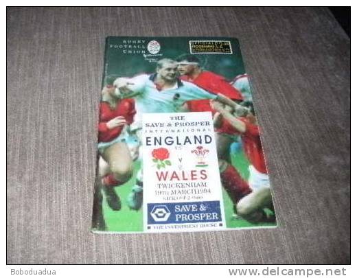 Programma Rugby England - Wales Five Nations 1994 Twickenham - Rugby