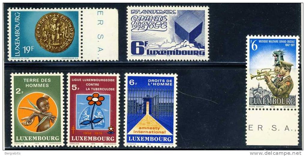 Luxembourg  MNH  Of  6 Stamps " Various Anniversaries  " - Ungebraucht