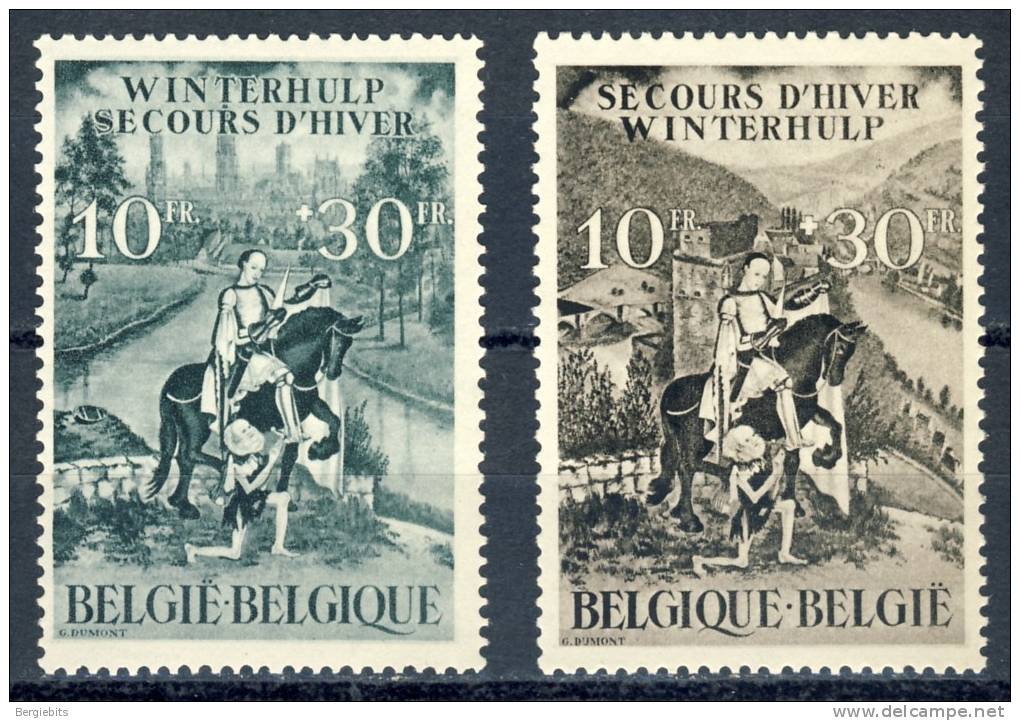 2  MH Stamps From Belgium " Winterhelp " - Unused Stamps