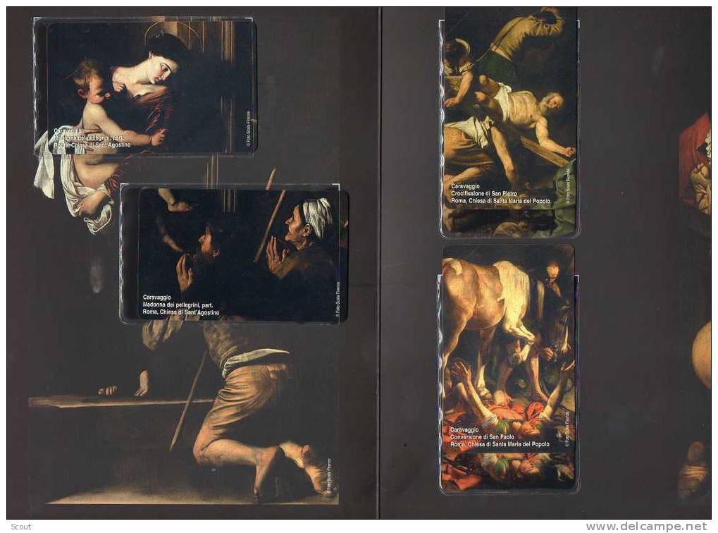 VATICANO – VATICAN CITY - VATICAN - 2010 - CARAVAGGIO - 4 SCHEDE CON FOLDER TIRATURA 3.000 ** - Vatican