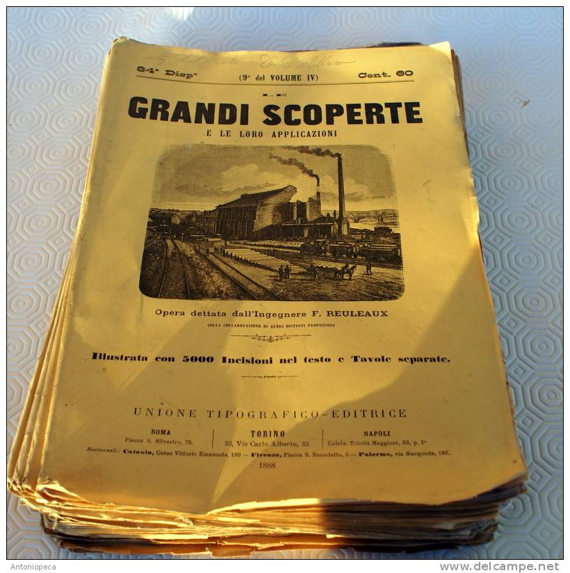 4 COPIE RIVISTA "GRANDI SCOPERTE" DEL 1888 - Livres Anciens