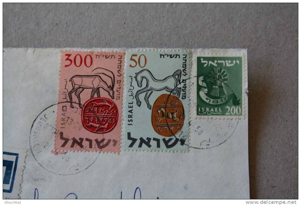 1958 > 10 ANS APRES CREATION ETAT ISRAEL > LETTRE/ Recommandé > JERUSALEM YEROUCHALAIM >DOAR POSTES  ISRAEL > Flers FRAN - Lettres & Documents