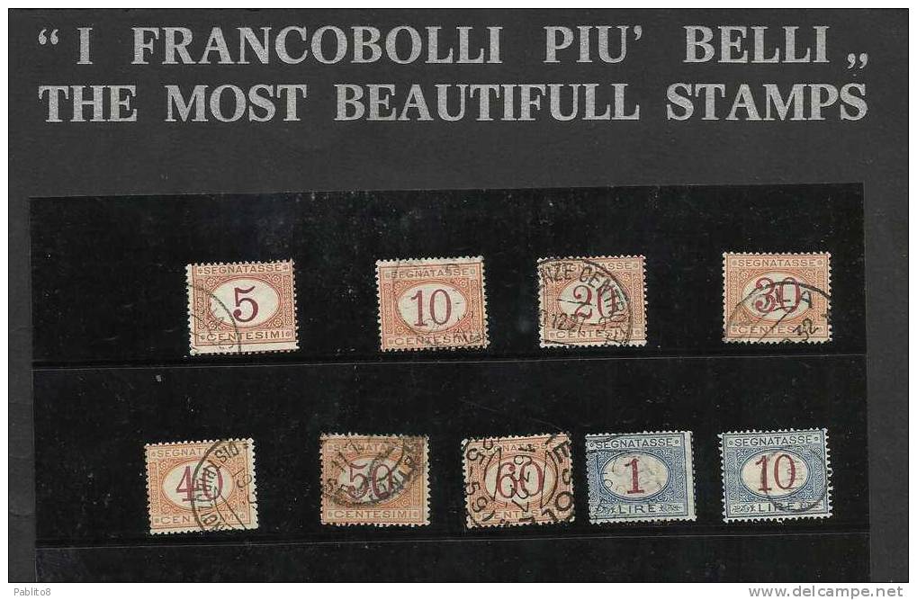 ITALIA REGNO 1890 - 1894 SEGNATASSE SERIE COMPLETA USATA - Taxe