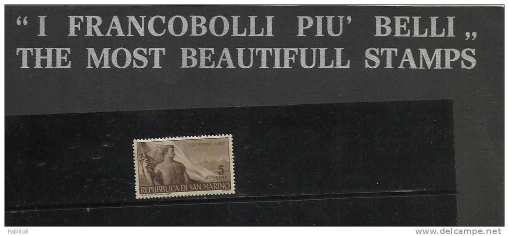 SAN MARINO 1948 LAVORO L.5 MNH - Unused Stamps