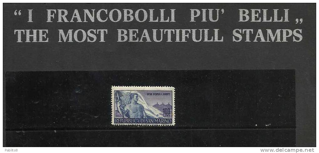 SAN MARINO 1948 LAVORO LIRE 100 MNH - Neufs