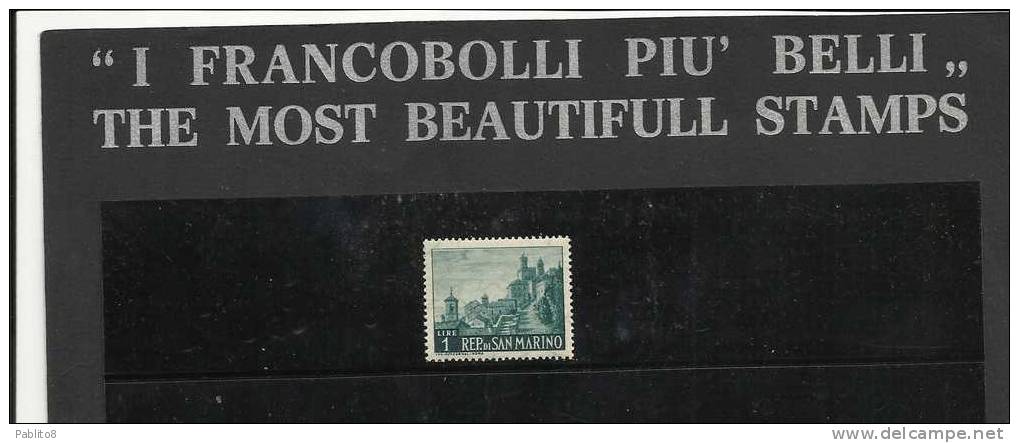 REPUBBLICA DI SAN MARINO 1949 PAESAGGI LANDESCAPE LIRE 5 MNH - Unused Stamps