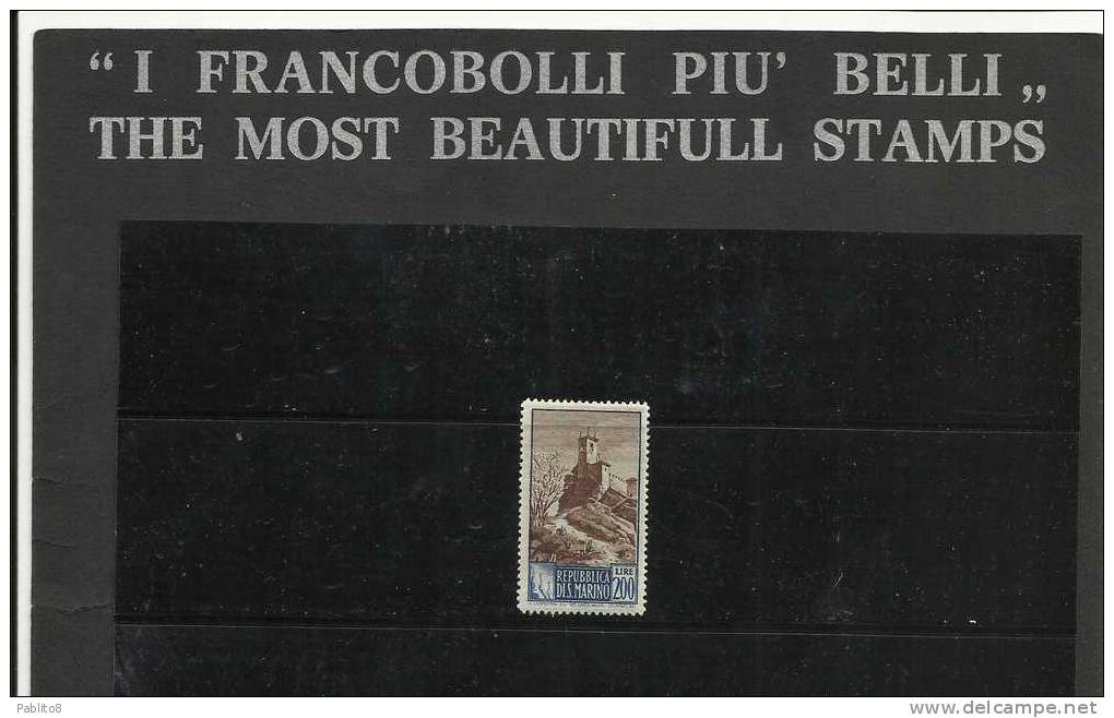 SAN MARINO 1949 PAESAGGI L.200 MNH - Unused Stamps