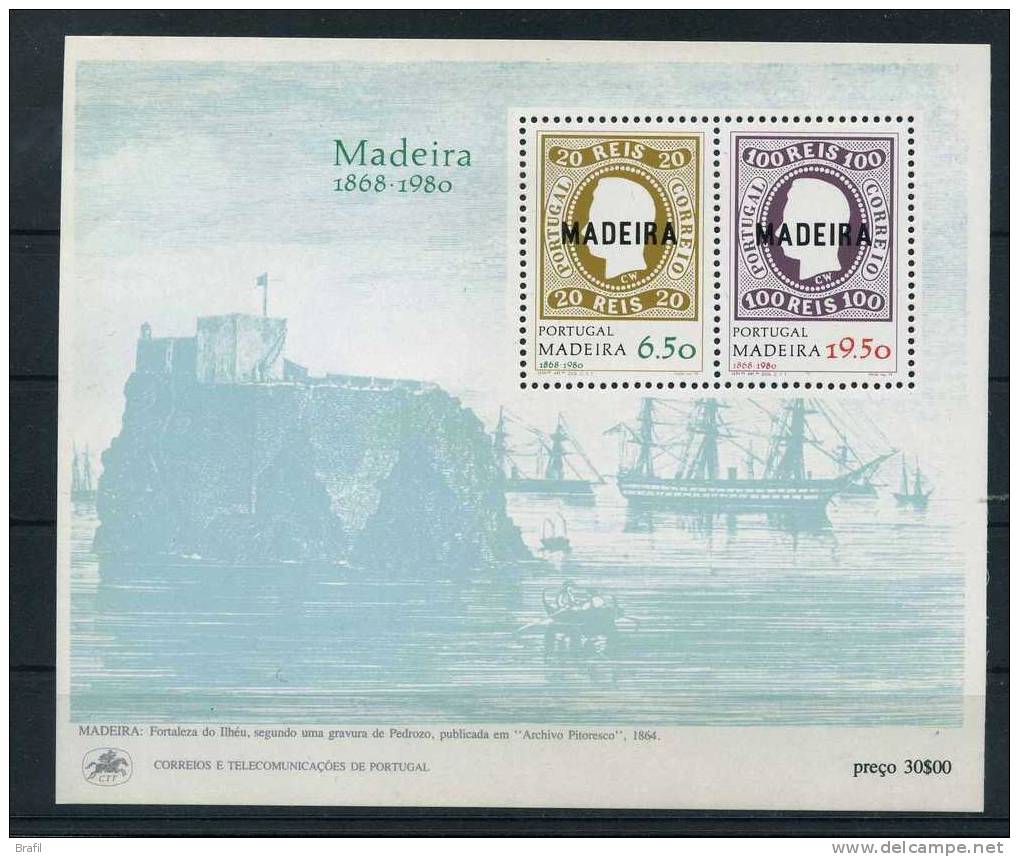 1980 Madera, Foglietto Primi Francobolli , Serie Completa Nuova - Madeira
