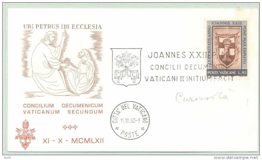 1962 Vaticano Busta Commemorativa Del Concilio Ecumenico Vatiucano Secondo - Varietà E Curiosità