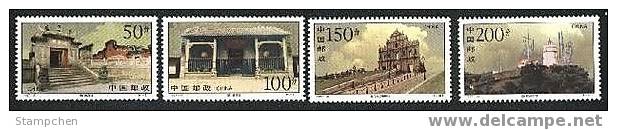 China 1997-20 Historic Relics Of Macao Stamps Relic Architecture Lighthouse Temple Church - Budismo