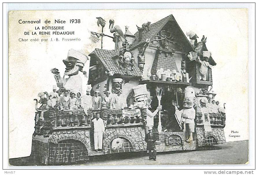 C.P.A. Carnaval De Nice 1938 - La Rotisserie De La Reine Pédauque - Karneval - Fasching