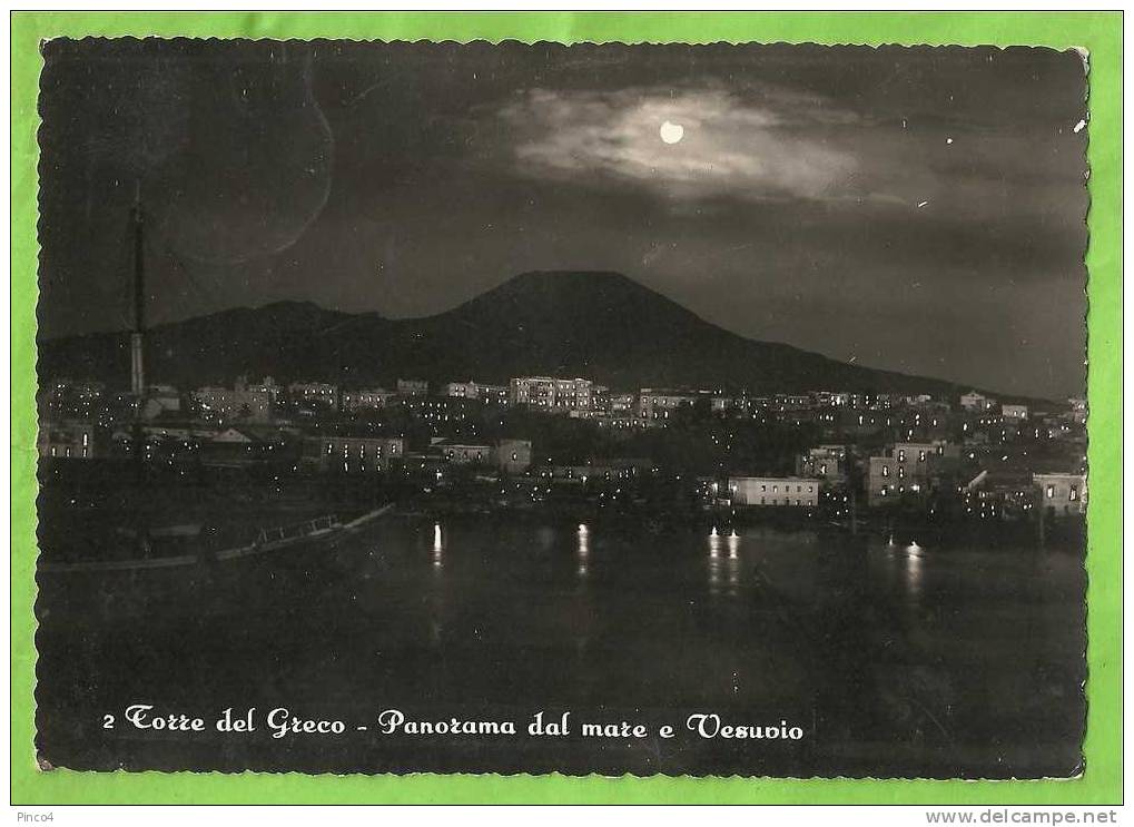 TORRE DEL GRECO CARTOLINA FORMATO GRANDE VIAGGIATA NEL 1957 - Torre Del Greco