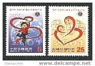 Kiwanis Inter 2001 Int. Convention Stamps Map Dance Globe Emblem Doll - Bambole
