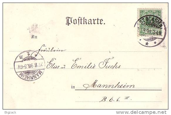 AK St. Blasien Gelaufen 16.8.1898 Ansehen !!!!!!!!! - St. Blasien