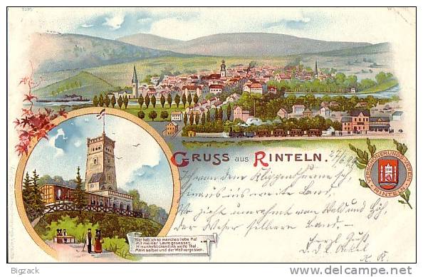 AK Litho Gruß Aus Rinteln Color Gelaufen Am 27.6.99 - Rinteln