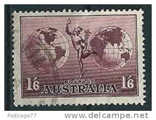 Australien  1934/48  Flugdienst  1´6 Sh (thin Paper)  Mi-Nr.126 Y  Gestempelt / Used - Gebraucht