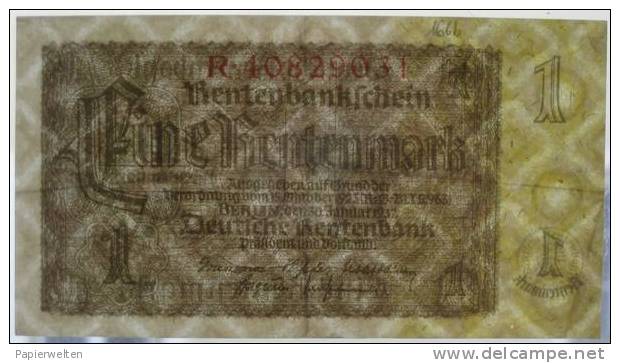 1 Rentenmark 1937 (WPM 173b) 30.1.1937 - 1 Rentenmark