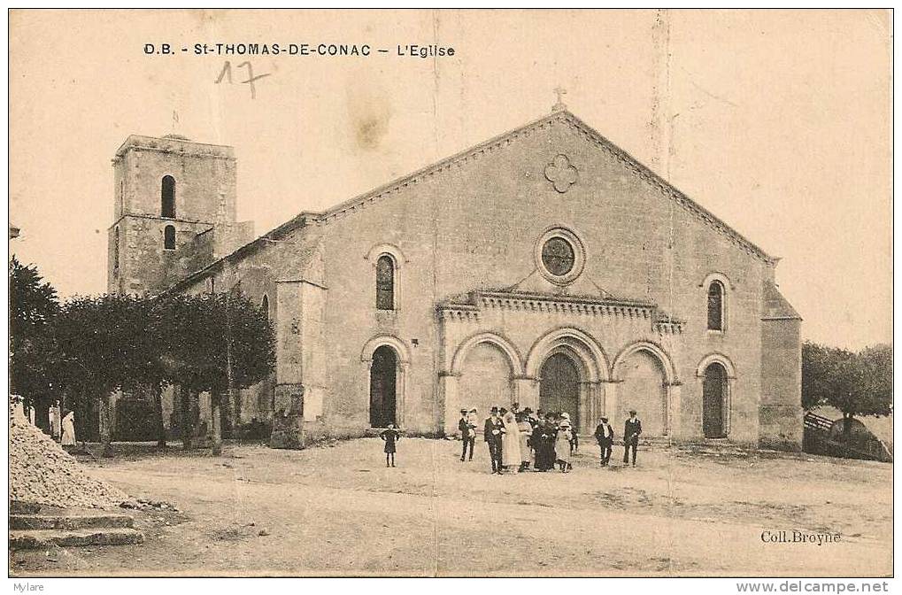 Cpa St Thomas De C Mariage Devant église - Autres & Non Classés