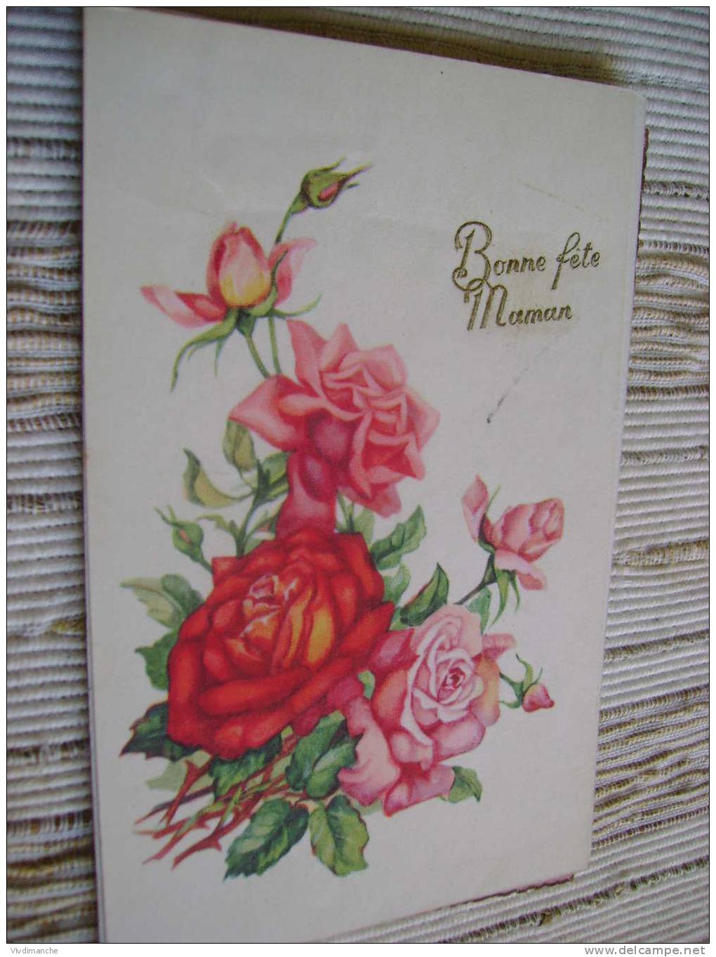 ROSES  - CPA ECRITE POUR LA FETE DES MERES  EN 1954 - Muttertag