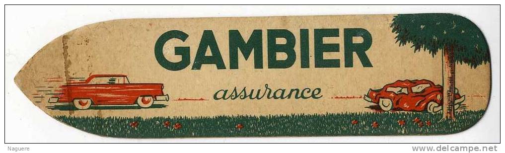 MARQUE PAGE  -  GAMBIER ASSURANCE - Marque-Pages