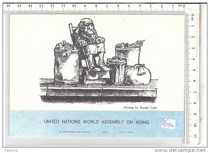 PO4311A# COMMEMORATIVA - ANNO INT. Dell'ANZIANO - ASSEMBLEA MONDIALE TERZA ETA' VIENNA 1982 - Ronald Cobb  No VG - Betogingen