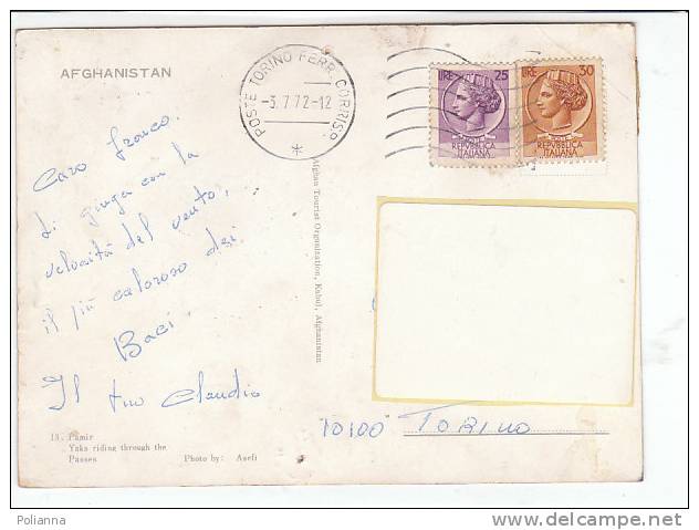 PO4357A# AFGHANISTAN - PAMIR - PASTORI - YAKS  VG 1972 - Afghanistan