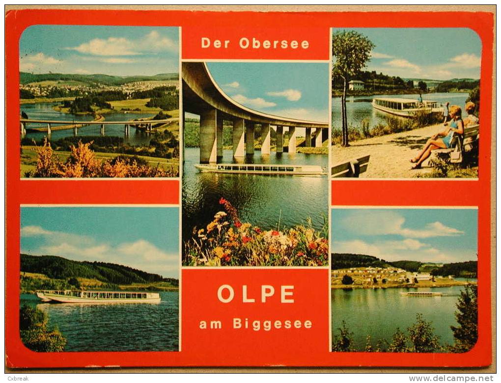 Olpe Am Biggesee, Der Obersee, Brücke Bridge Pont - Olpe
