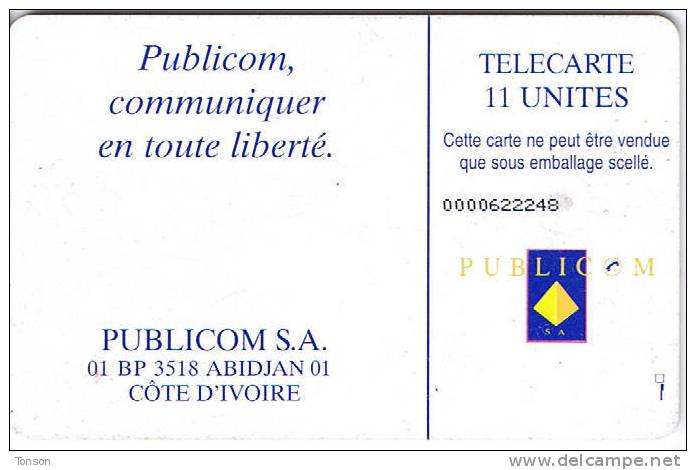 Ivory Coast, IVC-P-5, 11 Units, Publicom Logo, 2 Scans. - Ivory Coast
