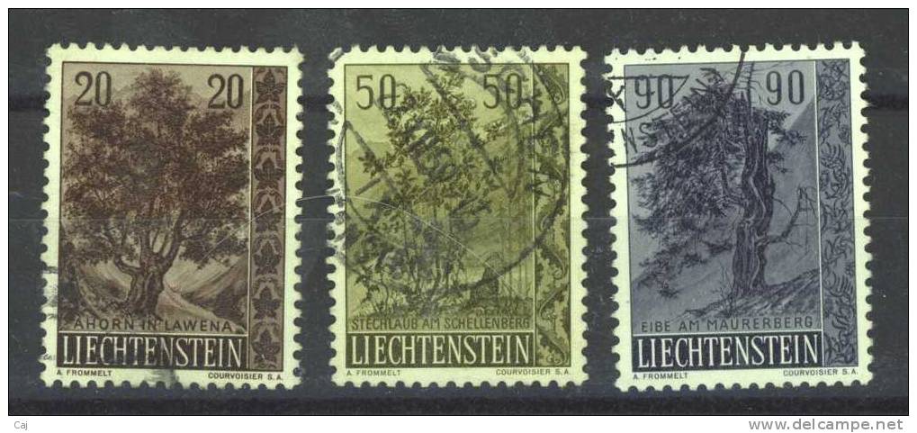 Liechtenstein  :  Yv  333-35  (o) - Oblitérés