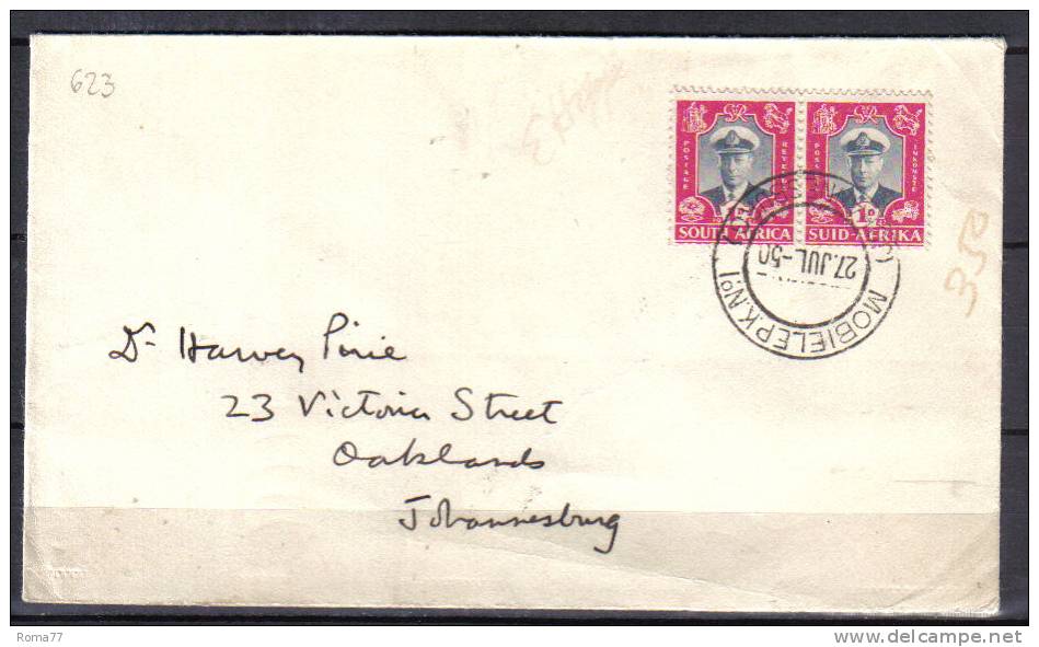 TR623 - SOUTH AFRICA , Lettera Del 27/7/1950 . - Other & Unclassified