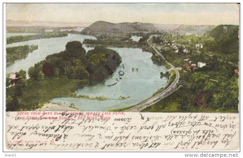 Red Wing MN View, Pennock Minnesota Postmark On C1900s/10s Vintage Postcard - Other & Unclassified