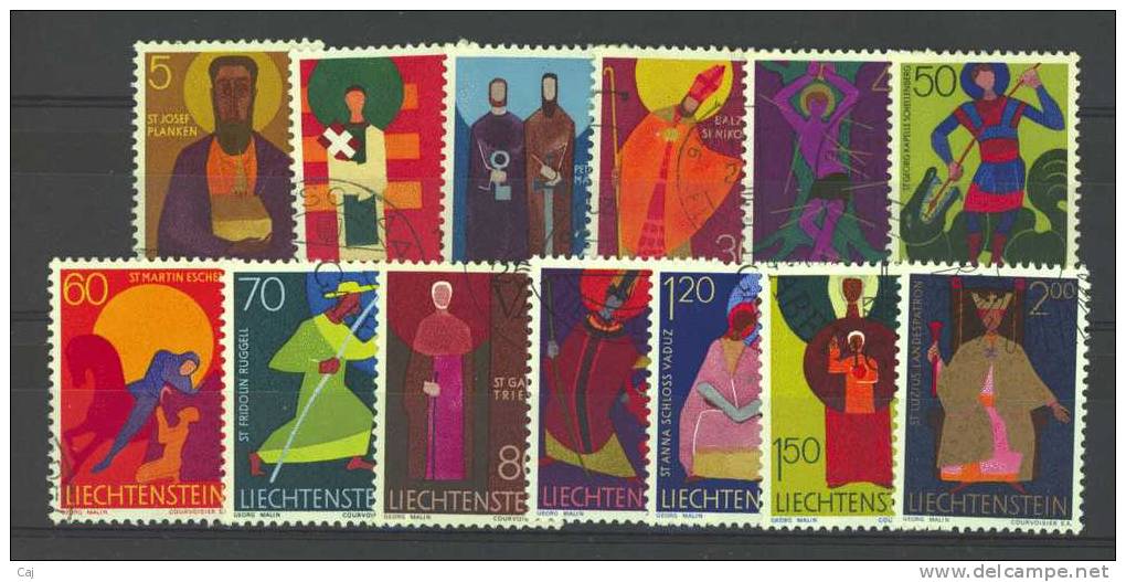 Liechtenstein  :  Yv  434-45  (o) - Used Stamps