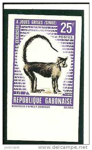 GABON 1970 IMPERFORAT   NON DENTELE - Affen