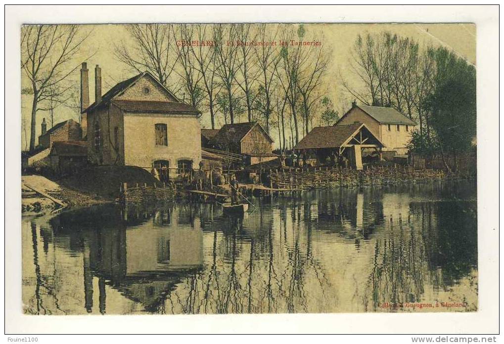 ## PEU COURANTE ## Carte De Génelard La Bourbince Les Tanneries ( Tannerie ) Colorisée   ( Recto Verso ) - Other & Unclassified