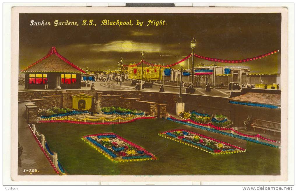 Blackpool By Night - Sunken Gardens - Blackpool